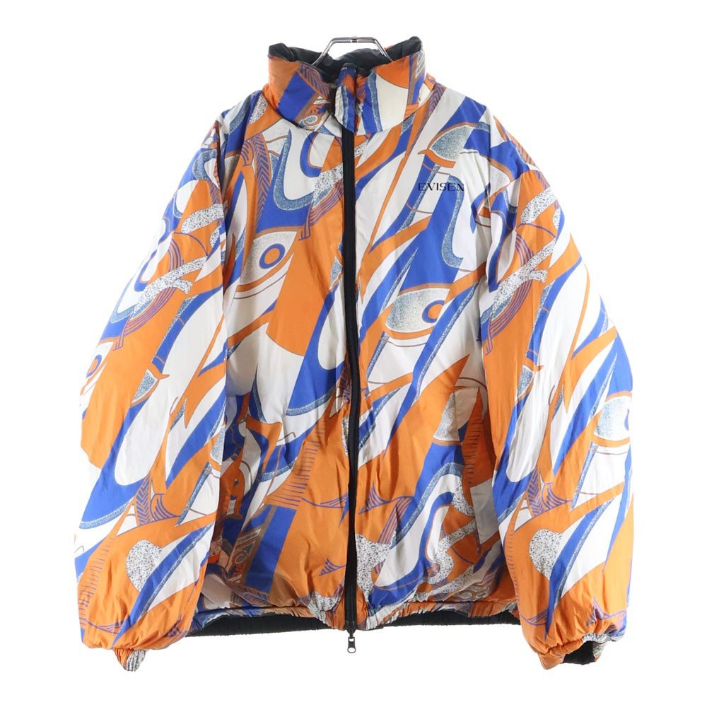 EVISEN SKATEBOARD(エビセン スケートボード) 21AW SLASH REVERSIBLE DOWN JACKET スラッシュリバーシブルダウンジャケット リバーシブル ダウンジャケット ブラック/マルチカラー