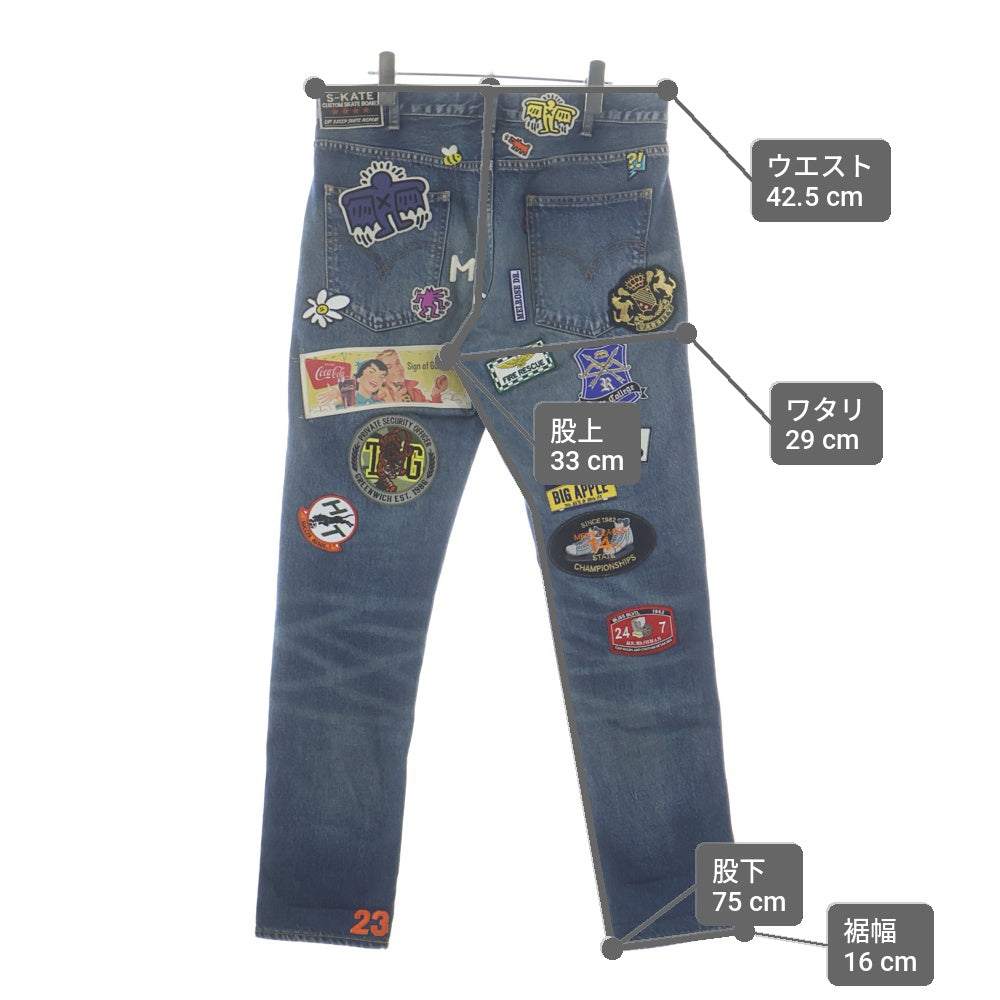 JUNYA WATANABE COMME des GARCONS(ジュンヤワタナベ コムデギャルソン) 23SS LEVI'S×KEITH HERING アップリケコラボデニム WK-P207 インディゴ