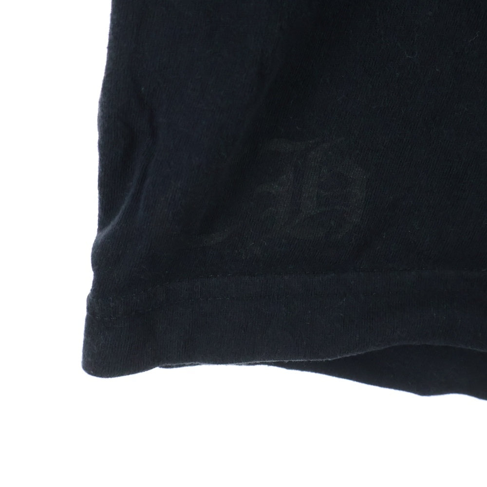 CHROME HEARTS(クロムハーツ) Necklogo ネックロゴ クルーネック半袖Tシャツ ブラック/ブラウン