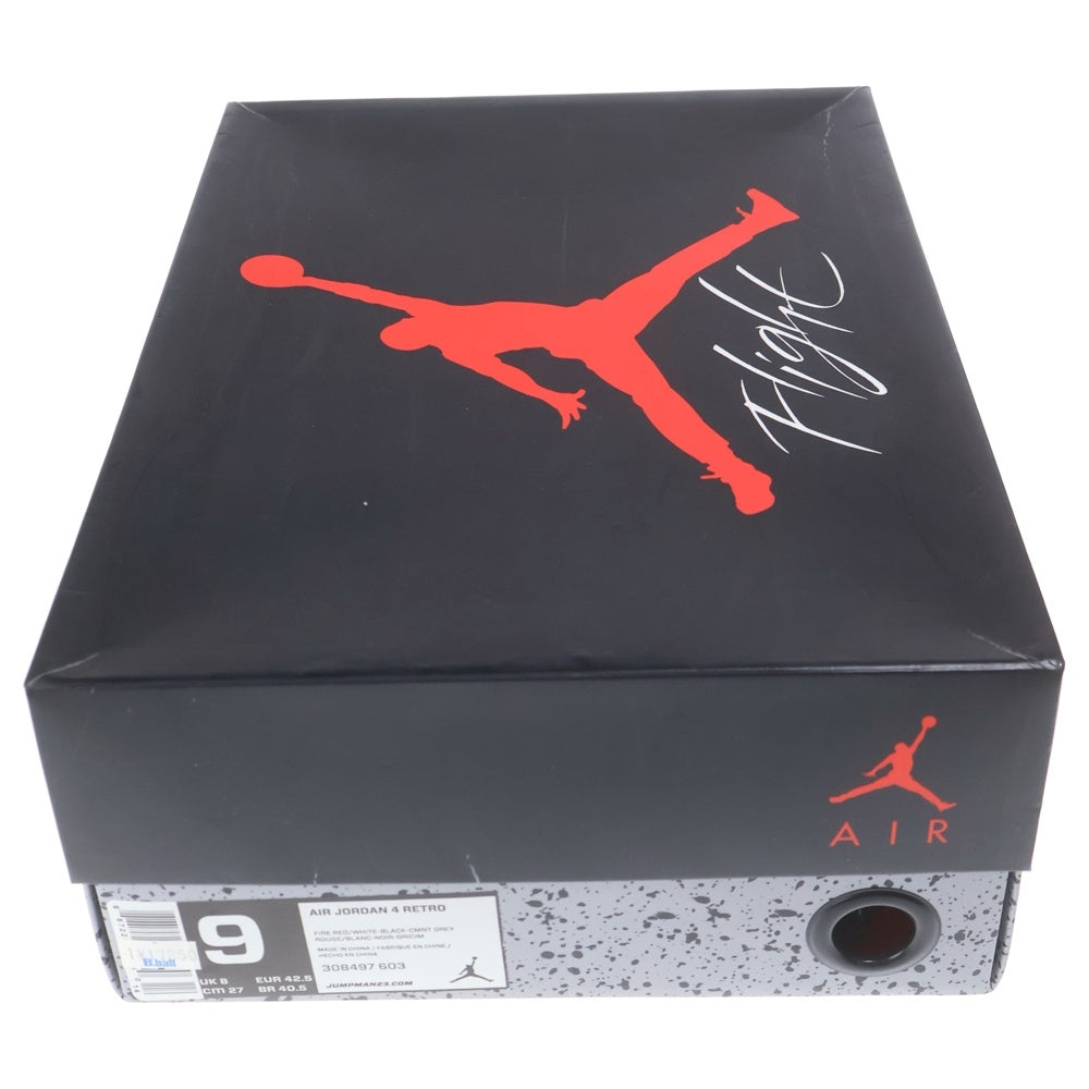 NIKE(ナイキ) AIR JORDAN 4 RETRO エアジョーダン4レトロ トロブラボー ハイカットスニーカーシューズ レッド US9/27cm 308497-603