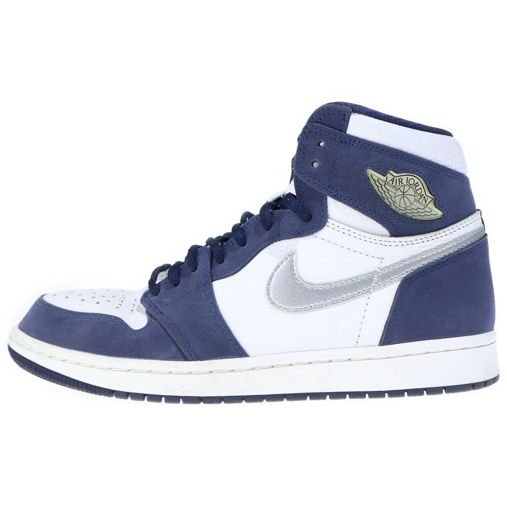 NIKE(ナイキ) AIR JORDAN 1 HIGH OG CO.JP MIDNIGHT NAVY 2020 DC1788-100 エアジョーダン1 ミッドナイトネイビー ハイカットスニーカー US9/27cm ホワイト/ネイビー