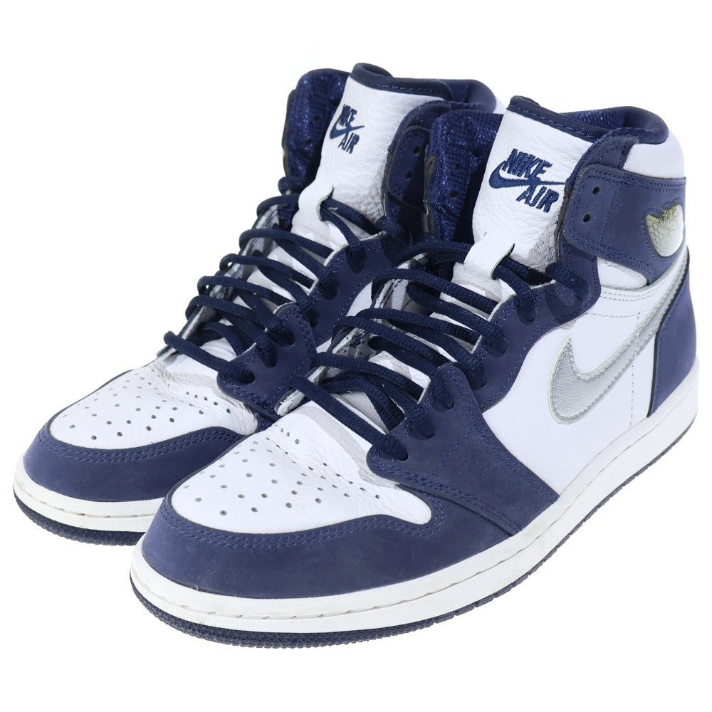 NIKE(ナイキ) AIR JORDAN 1 HIGH OG CO.JP MIDNIGHT NAVY 2020 DC1788-100 エアジョーダン1 ミッドナイトネイビー ハイカットスニーカー US9/27cm ホワイト/ネイビー