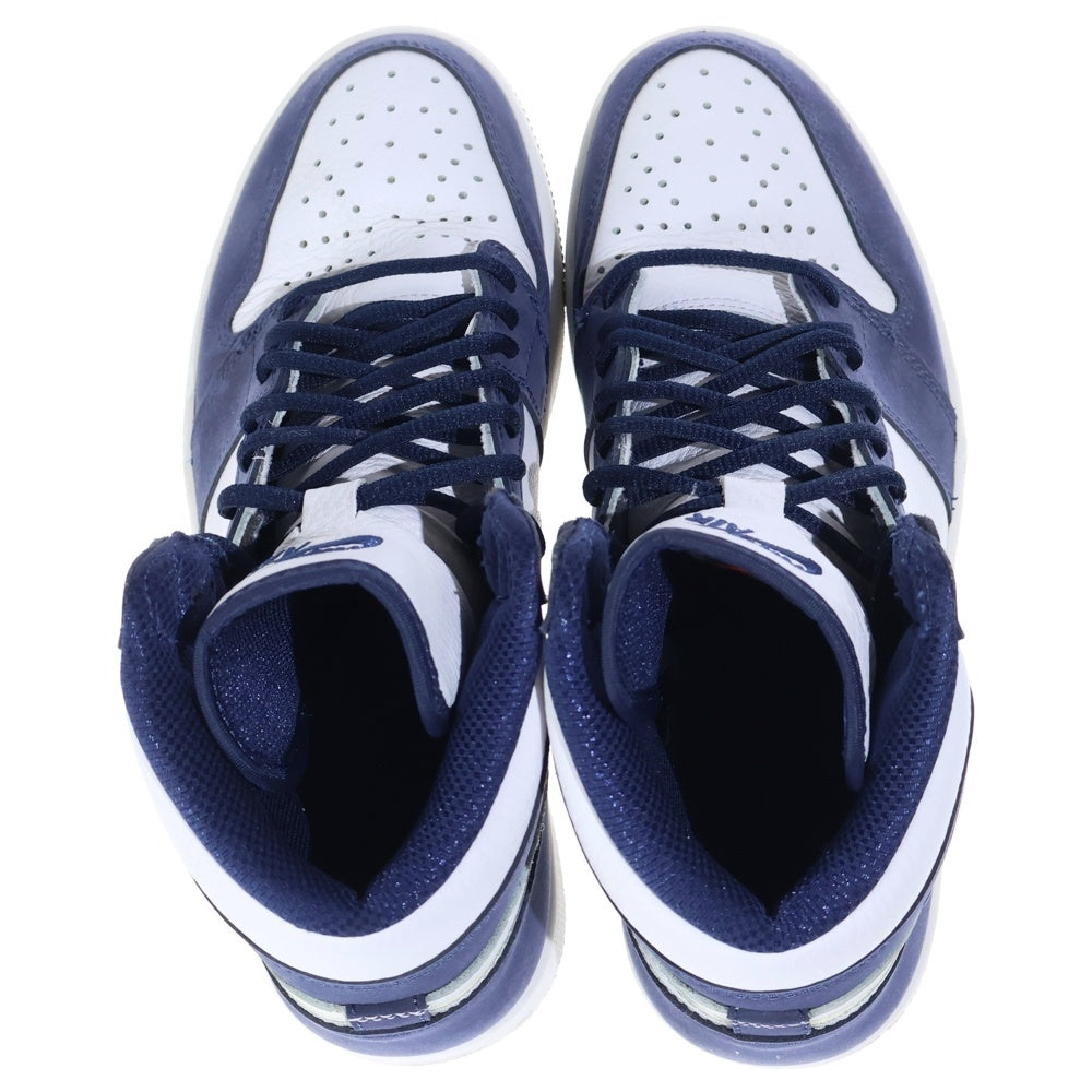 NIKE(ナイキ) AIR JORDAN 1 HIGH OG CO.JP MIDNIGHT NAVY 2020 DC1788-100 エアジョーダン1 ミッドナイトネイビー ハイカットスニーカー US9/27cm ホワイト/ネイビー