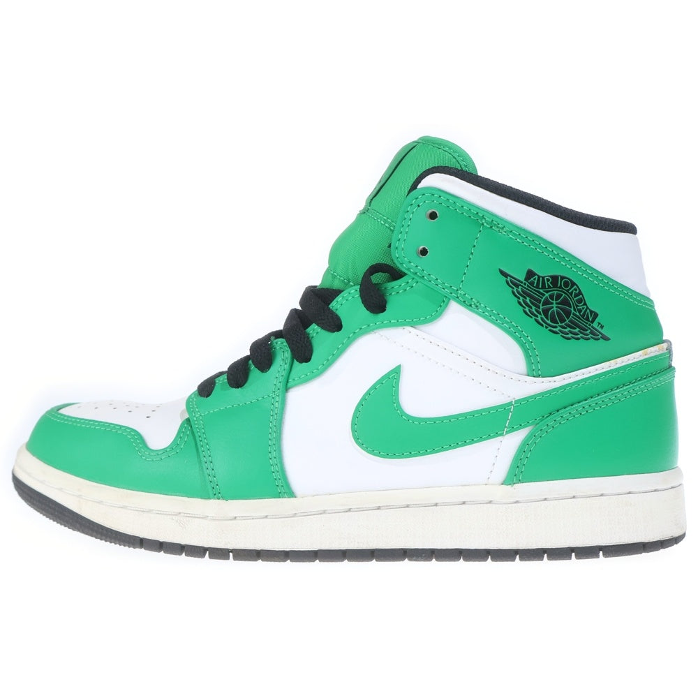 NIKE(ナイキ) AIR JORDAN 1 MID LUCKY GREEN エアジョーダン1 ミッド ラッキーグリーン ミッドカットスニーカー ホワイト/グリーン 26cm/US8 DQ8426-301