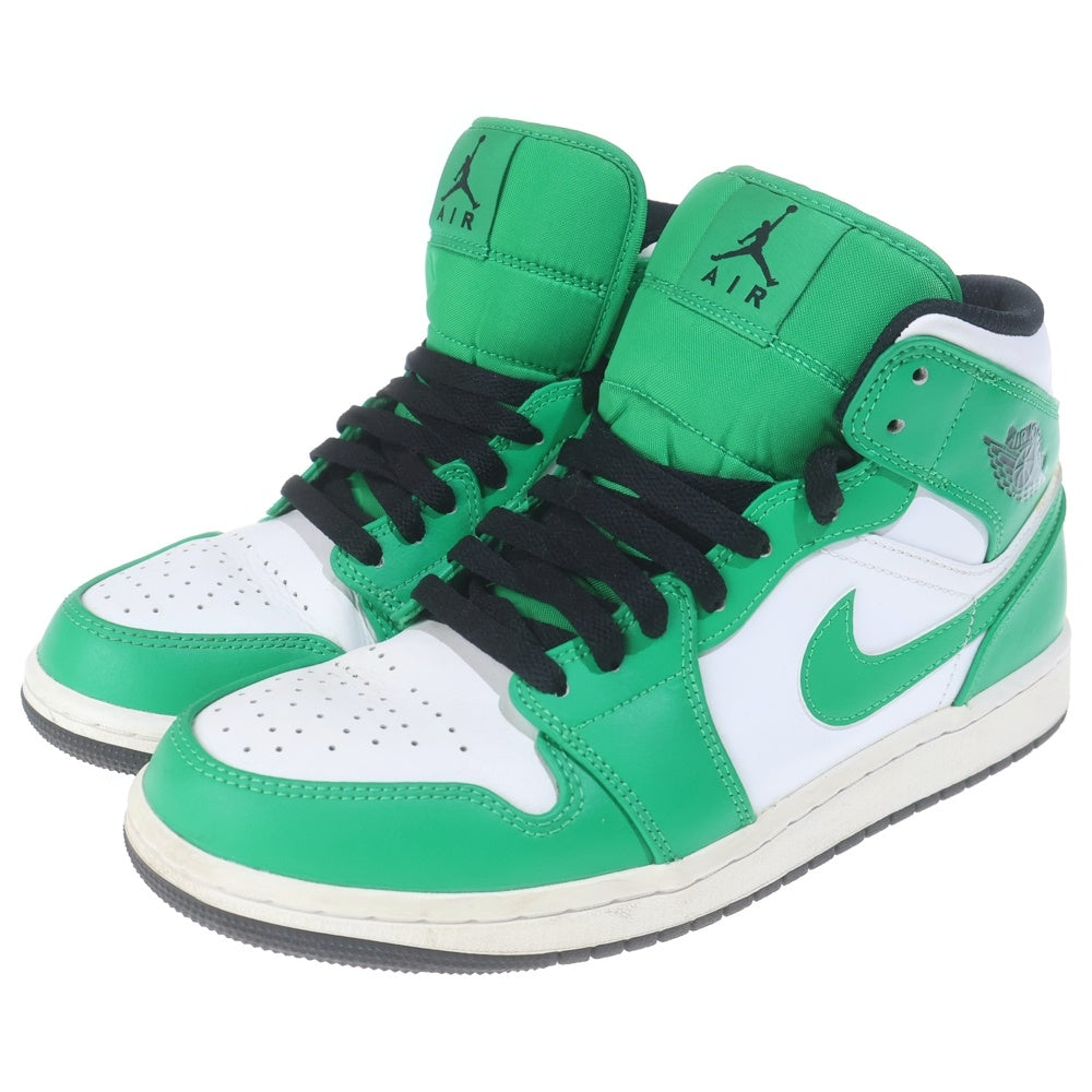 NIKE(ナイキ) AIR JORDAN 1 MID LUCKY GREEN エアジョーダン1 ミッド ラッキーグリーン ミッドカットスニーカー ホワイト/グリーン 26cm/US8 DQ8426-301