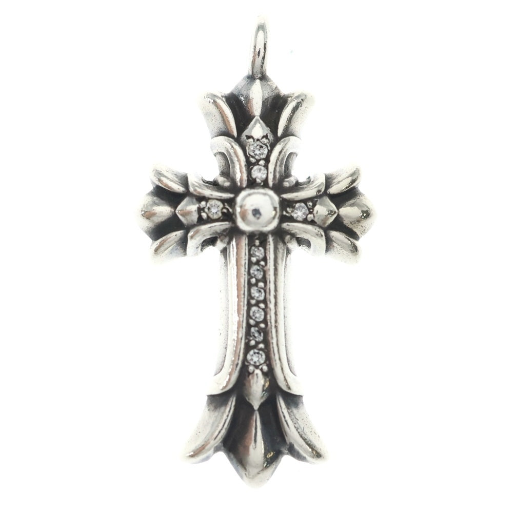CHROME HEARTS(クロムハーツ) DOUBLE CH CROSS CHARM PAVEダイヤ ダブルCHクロス ペンダントトップ シルバー