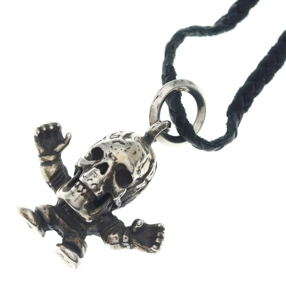 CHROME HEARTS(クロムハーツ) LEATHER BRAID FOTI HARRIS TEETER スクロールレザーブレード フォティ ハリスティータ ネックレス シルバー