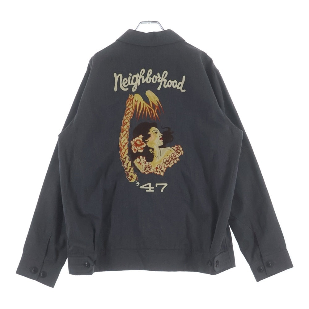 NEIGHBORHOOD(ネイバーフッド) 11SS FIXX.47 ER-JKT 背面刺繍ジップアップ ジャケット 111BRNH-JKM01 グレー