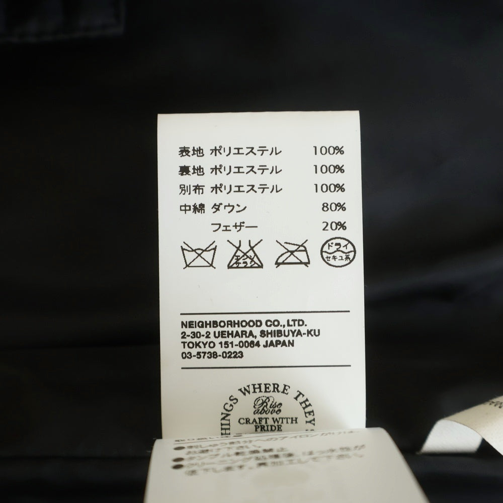 WTAPS(ダブルタップス) RISE ABOVE DOWN JACKET 092GWDT-JKM01 ダウンジャケット ブラック