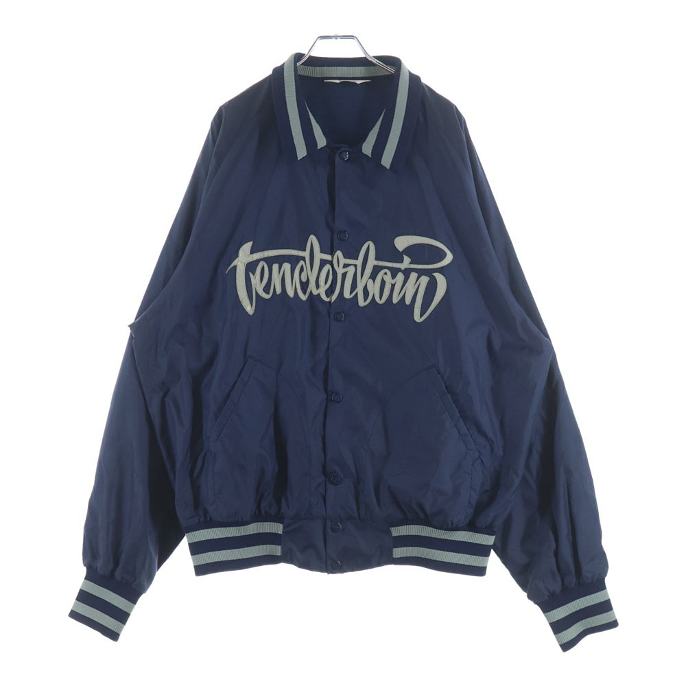 TENDERLOIN(テンダーロイン) T-NYLON RIB JKT ティナイロン リブバーシティ スタジアムジャケット ネイビー