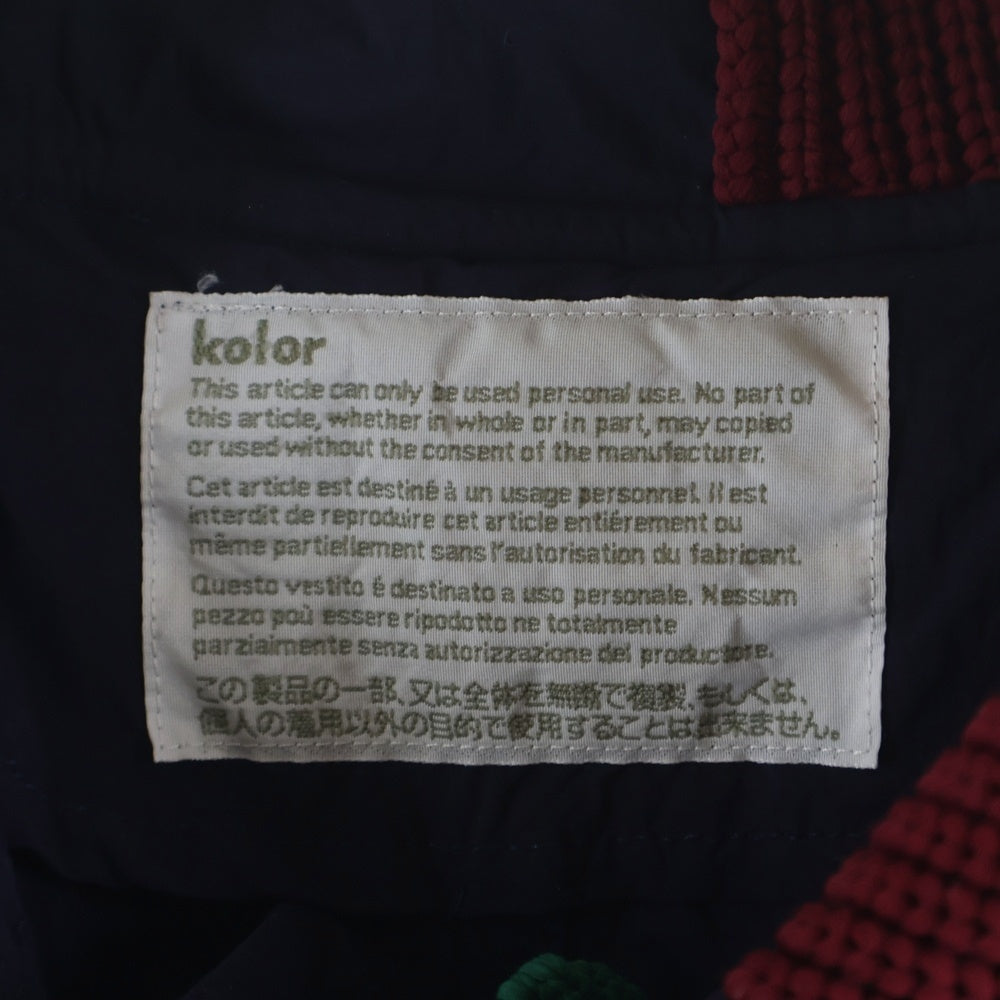 kolor(カラー) ナイロンタイプライター ドッキングコート 21SCM-C03103 マルチカラー