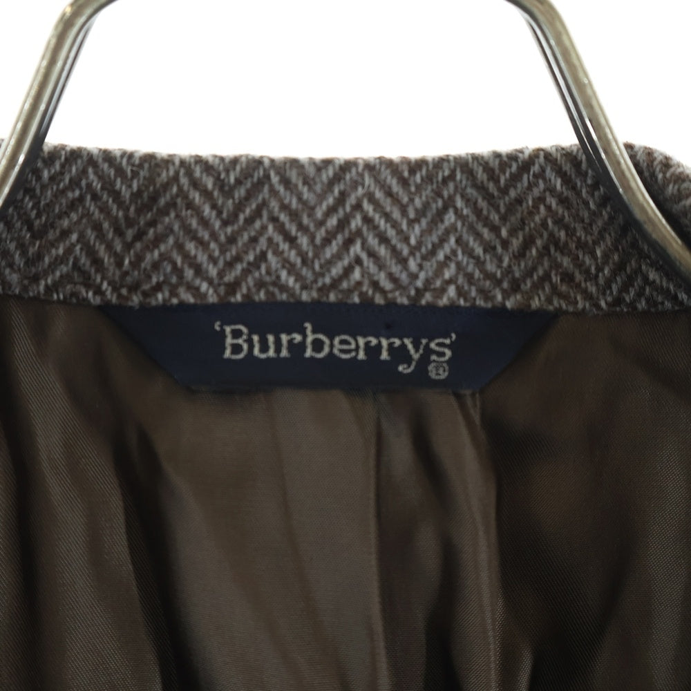 BURBERRY(バーバリー) ツイードジャケット ヘリンボーン柄 ピュアウール ブラウン