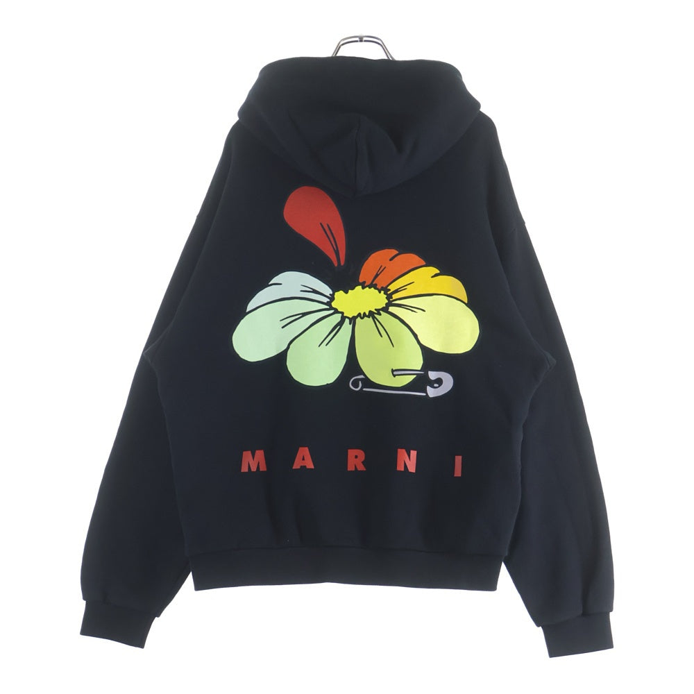 MARNI(マルニ) 21SS オーバーサイズ フラワープリント フーディーパーカー FUMU0076P0 S25494 ブラック