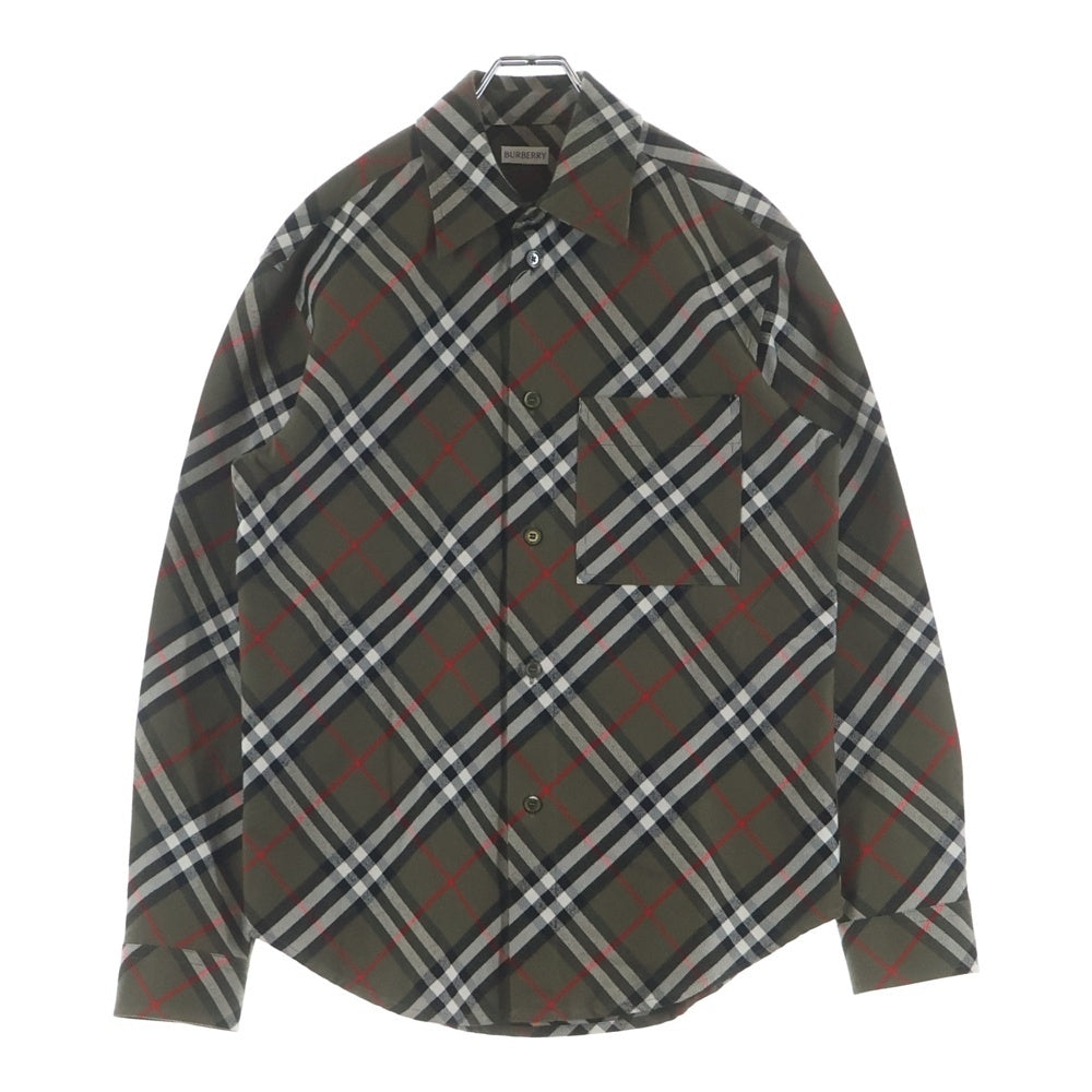 BURBERRY(バーバリー) ヴィンテージ コットン ノバチェック ボタンダウン 長袖シャツ グリーン