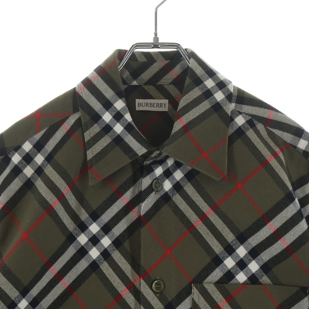 BURBERRY(バーバリー) ヴィンテージ コットン ノバチェック ボタンダウン 長袖シャツ グリーン
