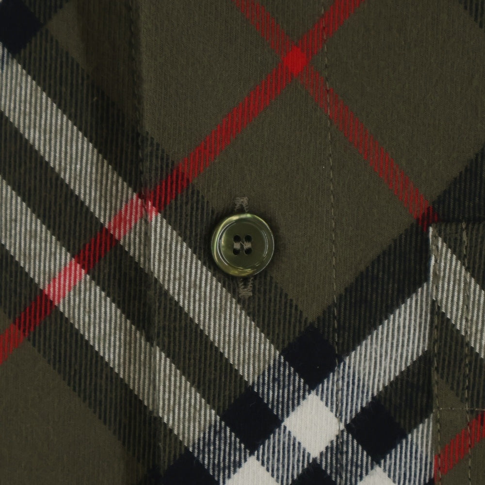 BURBERRY(バーバリー) ヴィンテージ コットン ノバチェック ボタンダウン 長袖シャツ グリーン