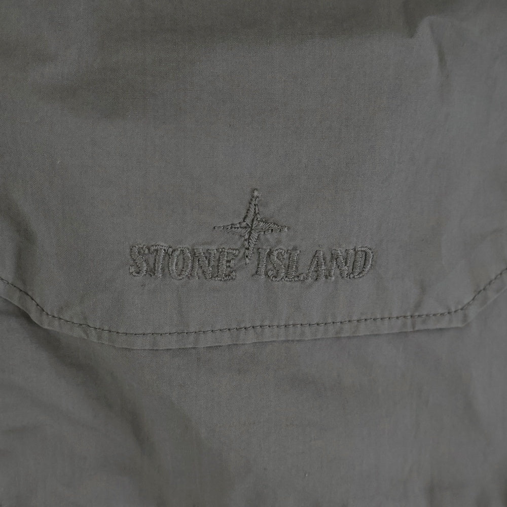 STONE ISLAND(ストーンアイランド) 00s 07SS ジップアップ ガーメントダイ 46151A02 ジップアップシャツ グレー