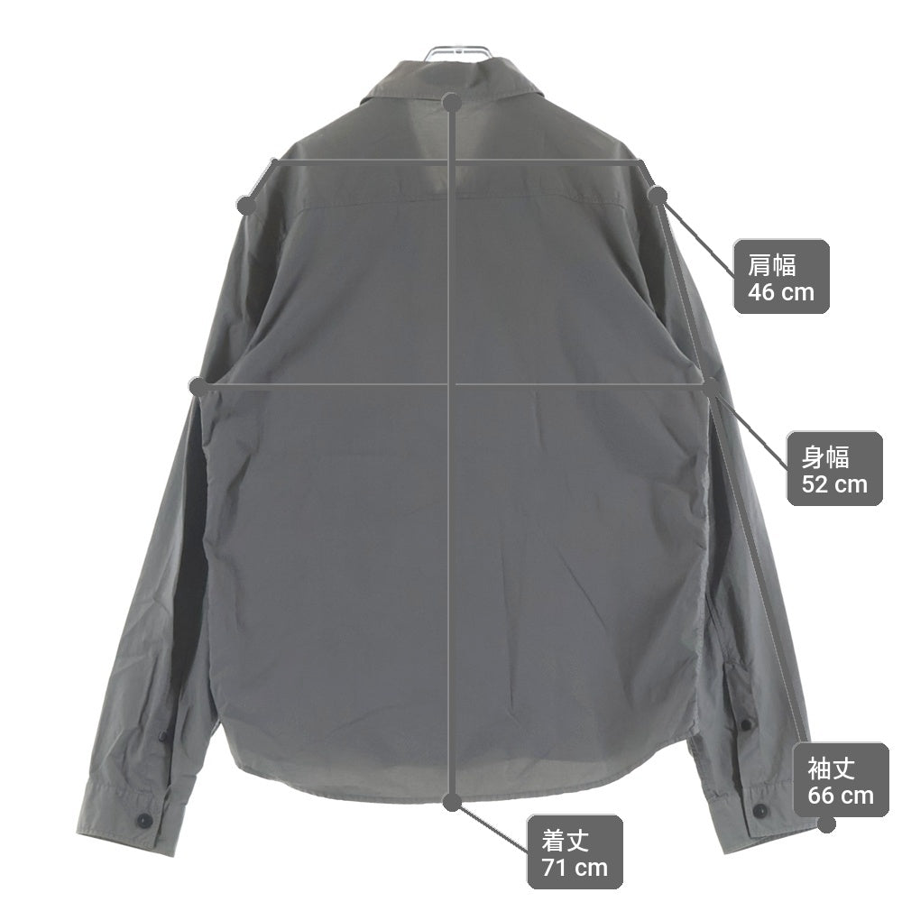 STONE ISLAND(ストーンアイランド) 00s 07SS ジップアップ ガーメントダイ 46151A02 ジップアップシャツ グレー