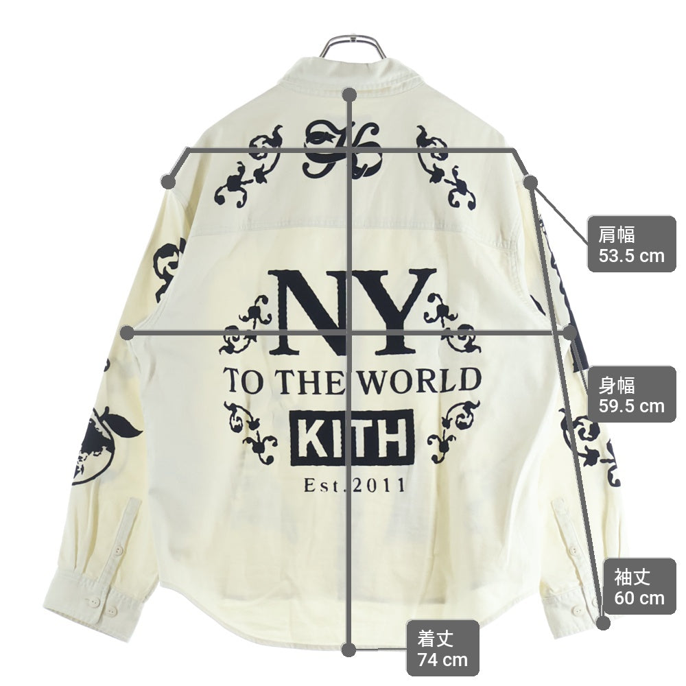 KITH(キス) Artisanal NY Graphic Apollo Shirt アーティザナル ニューヨーク グラフィック アポロ シャツ KHM033250-104 ホワイト
