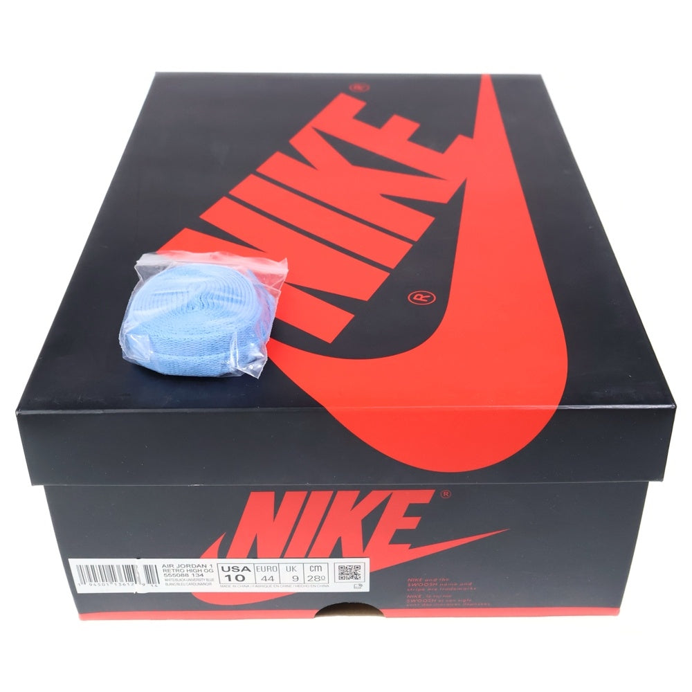 NIKE(ナイキ) AIR JORDAN 1 RETRO HIGH OG UNIVERCITY BLUE エアジョーダン1 ハイ ユニバーシティーブルー ハイカットスニーカー 555088-134 ブルー/ホワイト US10/28cm