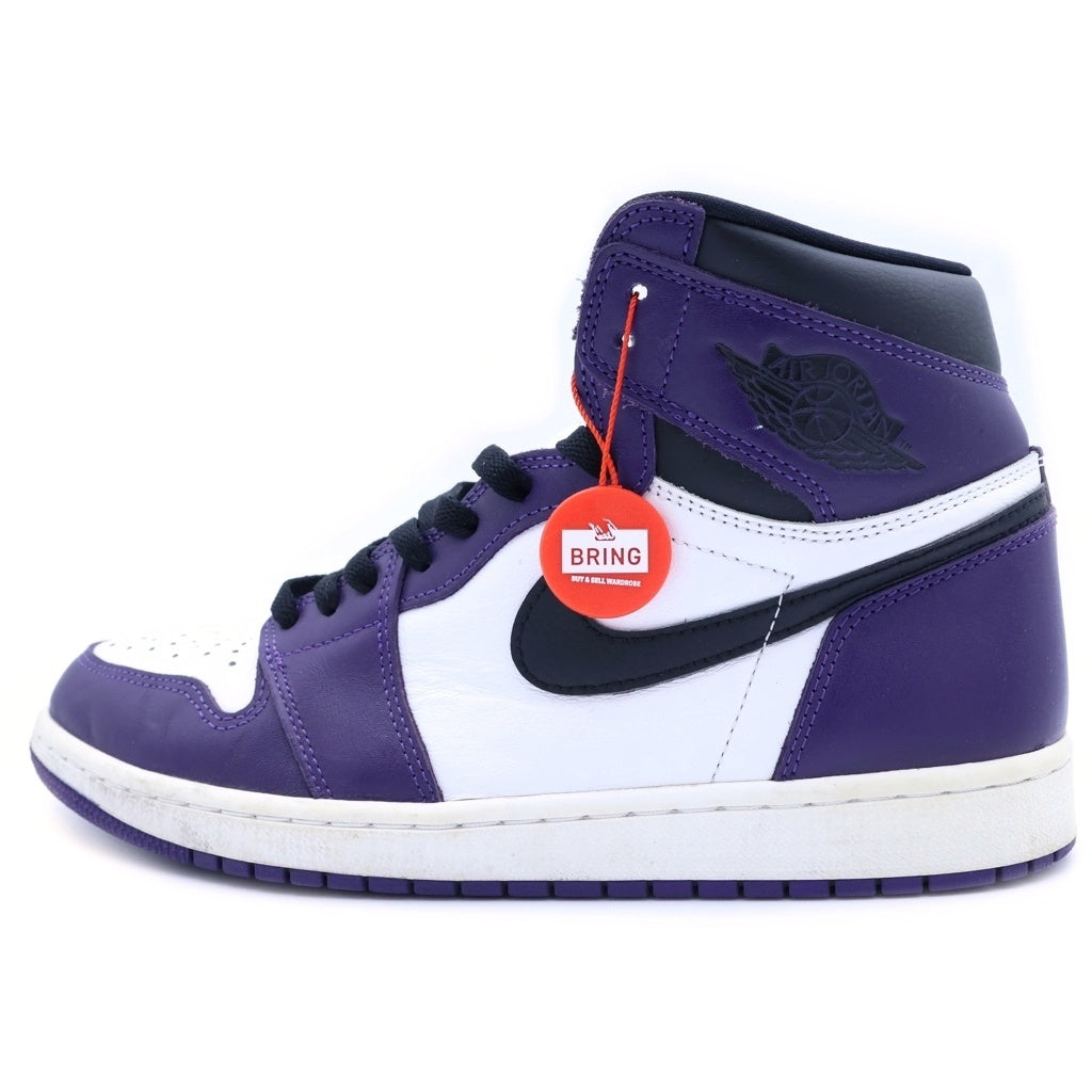 NIKE(ナイキ) AIR JORDAN 1 RETRO HIGH OG COURT PURPLE エアジョーダン1 レトロ ハイ コート パープル ハイカットスニーカー 555088-500 ホワイト/パープル US10/28cm