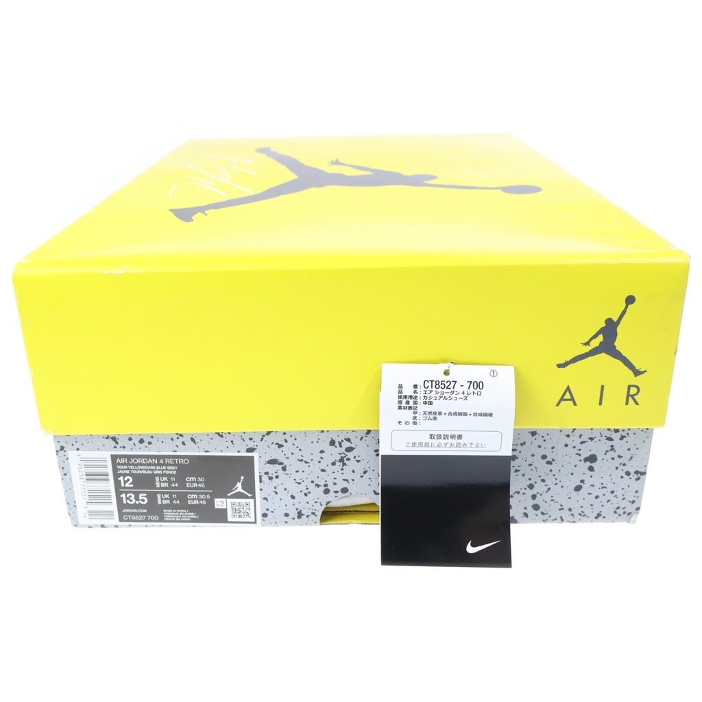 NIKE(ナイキ) AIR JORDAN 4 RETRO TOUR YELLOW CT8527-700 エアジョーダン 4 レトロ ハイカットスニーカー ツアーイエロー 30cm/US12 イエロー