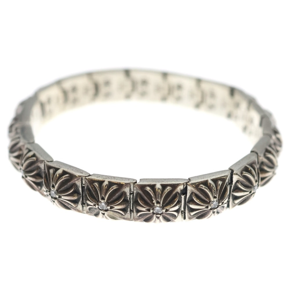 CHROME HEARTS(クロムハーツ) PYRAMID PLS LNK P DMND 3/8ピラミッドプラスリンク パヴェダイヤ ブレスレット シルバー