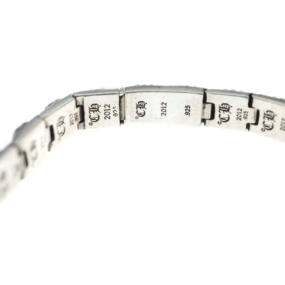 CHROME HEARTS(クロムハーツ) PYRAMID PLS LNK P DMND 3/8ピラミッドプラスリンク パヴェダイヤ ブレスレット シルバー