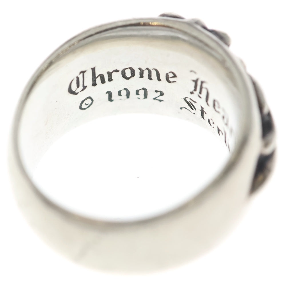 CHROME HEARTS(クロムハーツ) FLRL CRS P/DIA フローラルクロスリング PAVEダイヤ シルバー