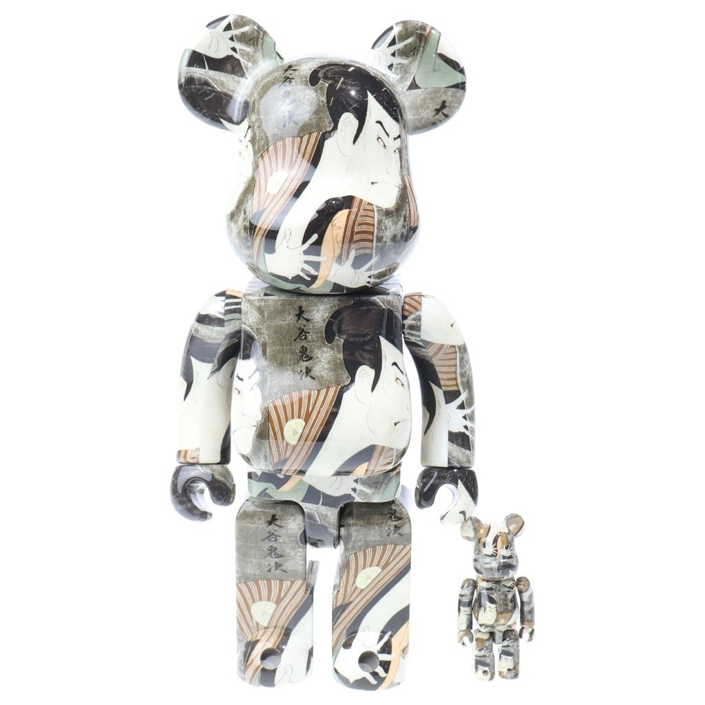 MEDICOM TOY(メディコムトイ) BE@RBRICK ベアブリック 東洲斎写楽 「三代目大谷鬼次の奴江戸兵衛」100&400% 総柄ベージュ