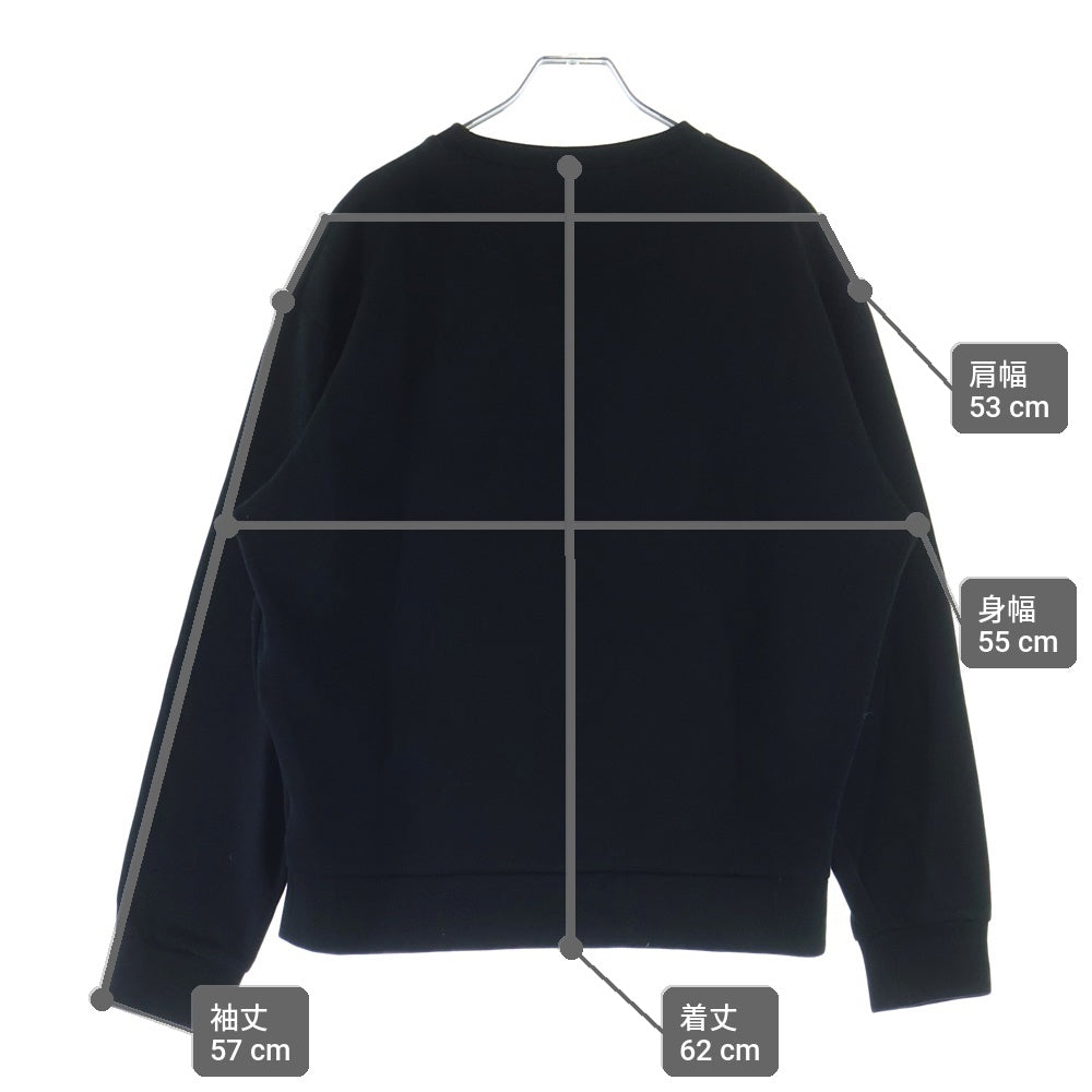 PRADA(プラダ) 24SS テクニカルコットン 三角プレート UJL90B クルーネックスウェット ブラック