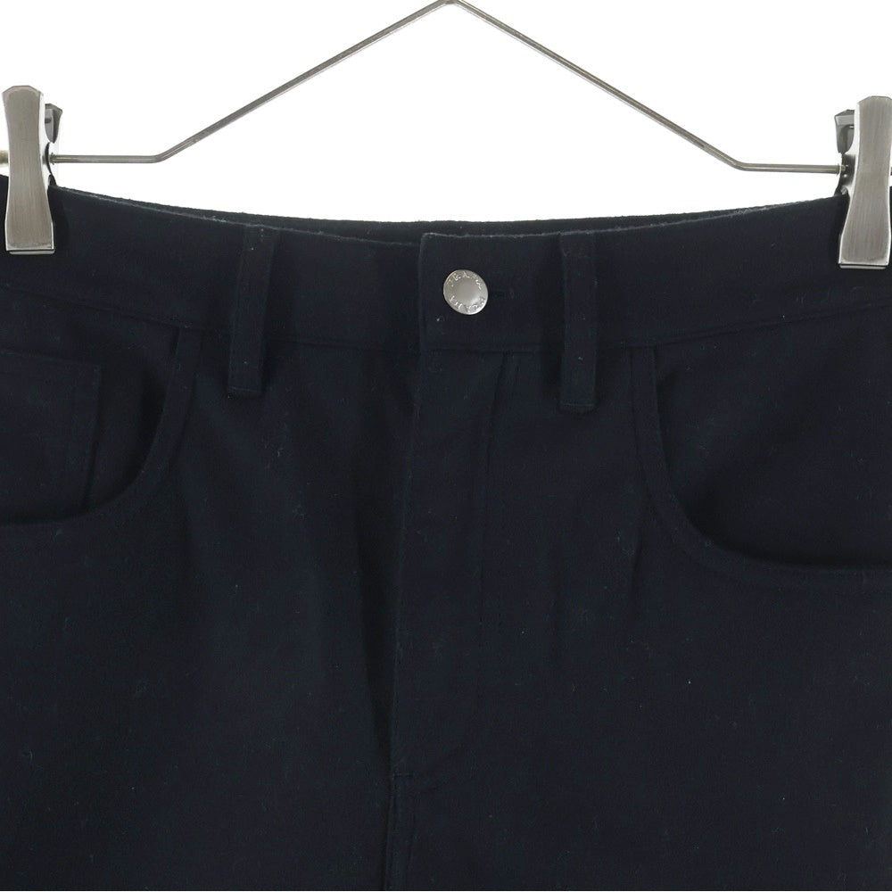 PRADA(プラダ) 21AW 三角プレート ウール P269E ストレートパンツ ブラック レディース