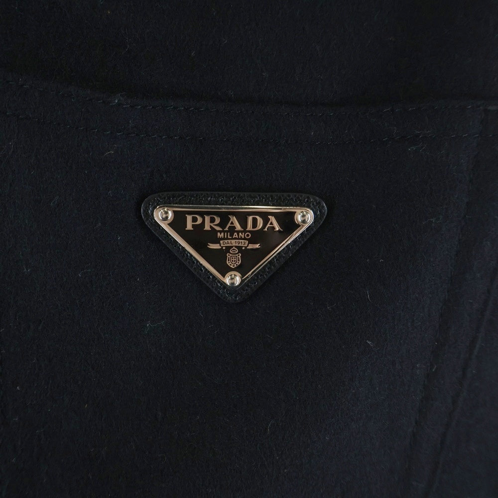 PRADA(プラダ) 21AW 三角プレート ウール P269E ストレートパンツ ブラック レディース