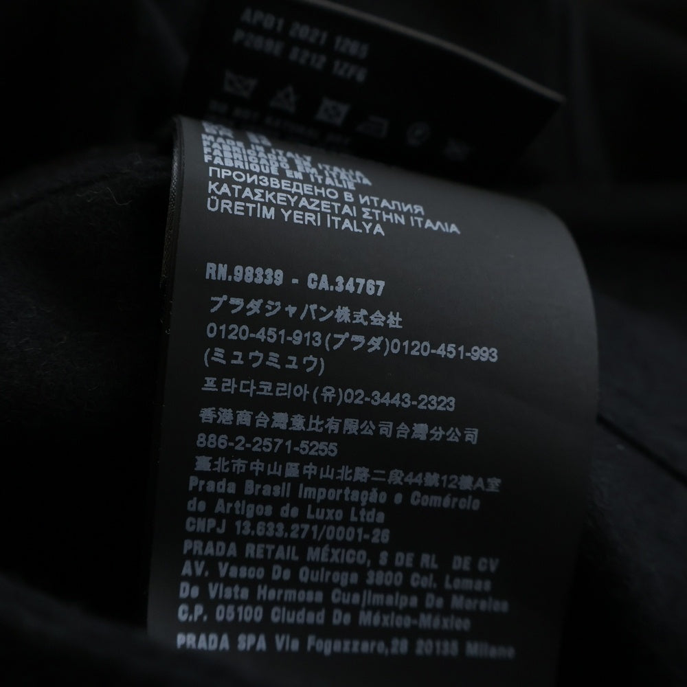 PRADA(プラダ) 21AW 三角プレート ウール P269E ストレートパンツ ブラック レディース