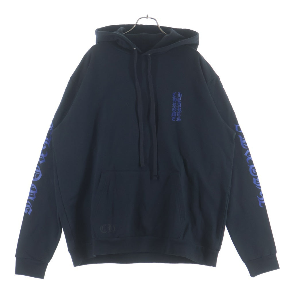 CHROME HEARTS(クロムハーツ) VERTICAL LOGO PULLOVER HOODIE ヴァーティカルロゴ プルオーバーパーカー フーディー ブラック/ネイビー