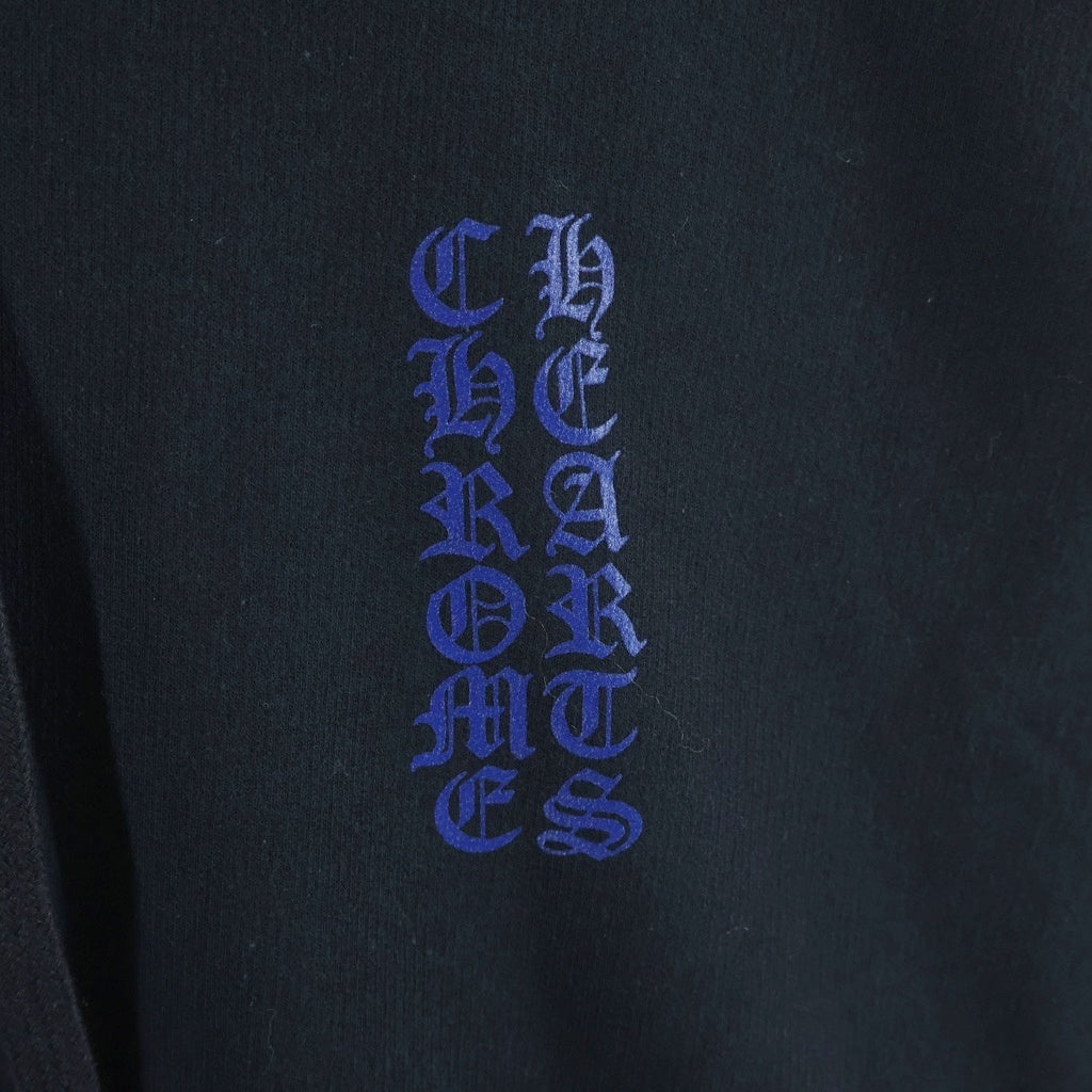 CHROME HEARTS(クロムハーツ) VERTICAL LOGO PULLOVER HOODIE ヴァーティカルロゴ プルオーバーパーカー フーディー ブラック/ネイビー