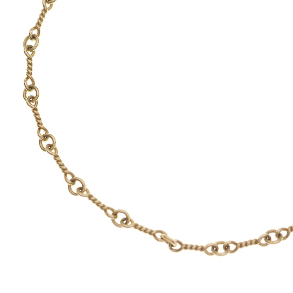 CHROME HEARTS(クロムハーツ) 22K NECKCHAIN T18 ツイストチェーンネックレス 18inch ゴールドBCA014