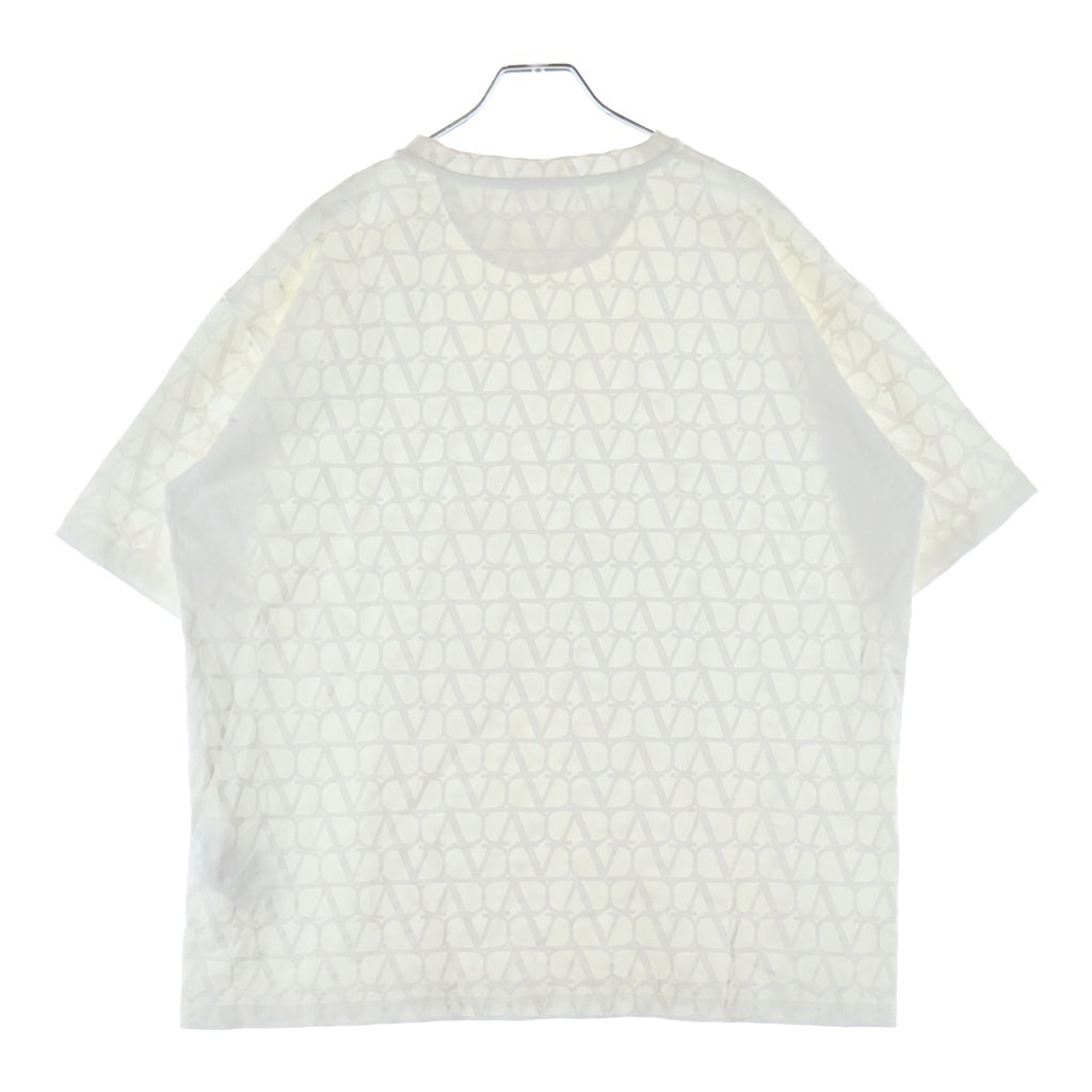 VALENTINO(ヴァレンティノ) 21AW LOGO T-SHIRT フロントロゴプリント クルーネック半袖Tシャツ ホワイト WV0MG10W7SS