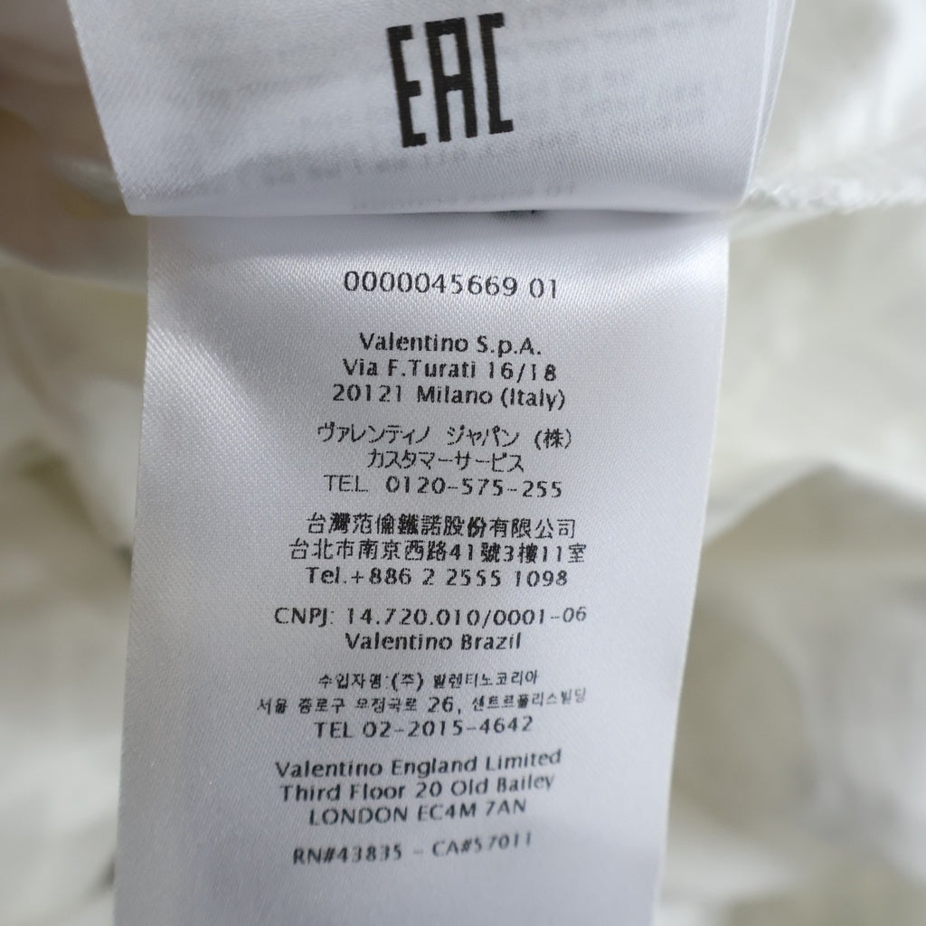 VALENTINO(ヴァレンティノ) 21AW LOGO T-SHIRT フロントロゴプリント クルーネック半袖Tシャツ ホワイト WV0MG10W7SS