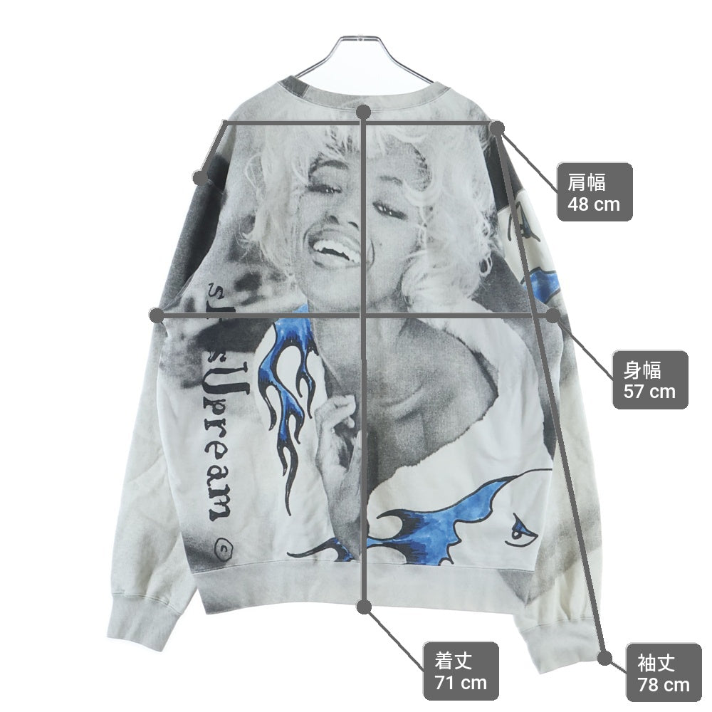 SUPREME(シュプリーム) 20AW Naomi Crewneck ナオミキャンベル クルーネックスウェット ホワイト 総柄