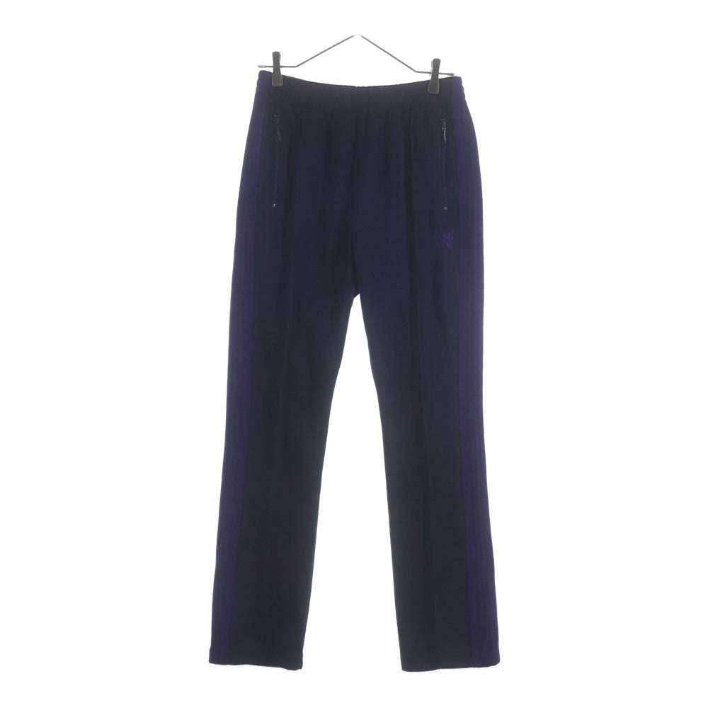 Needles(ニードルス) 23AW Narrow Track Pant Poly Smooth ロゴ刺繍 ナロー トラックパンツ ネイビー/パープル NS247