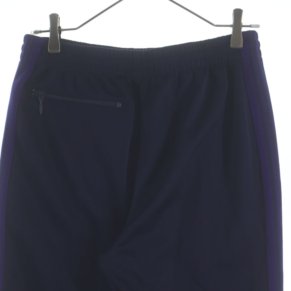 Needles(ニードルス) 23AW Narrow Track Pant Poly Smooth ロゴ刺繍 ナロー トラックパンツ ネイビー/パープル NS247