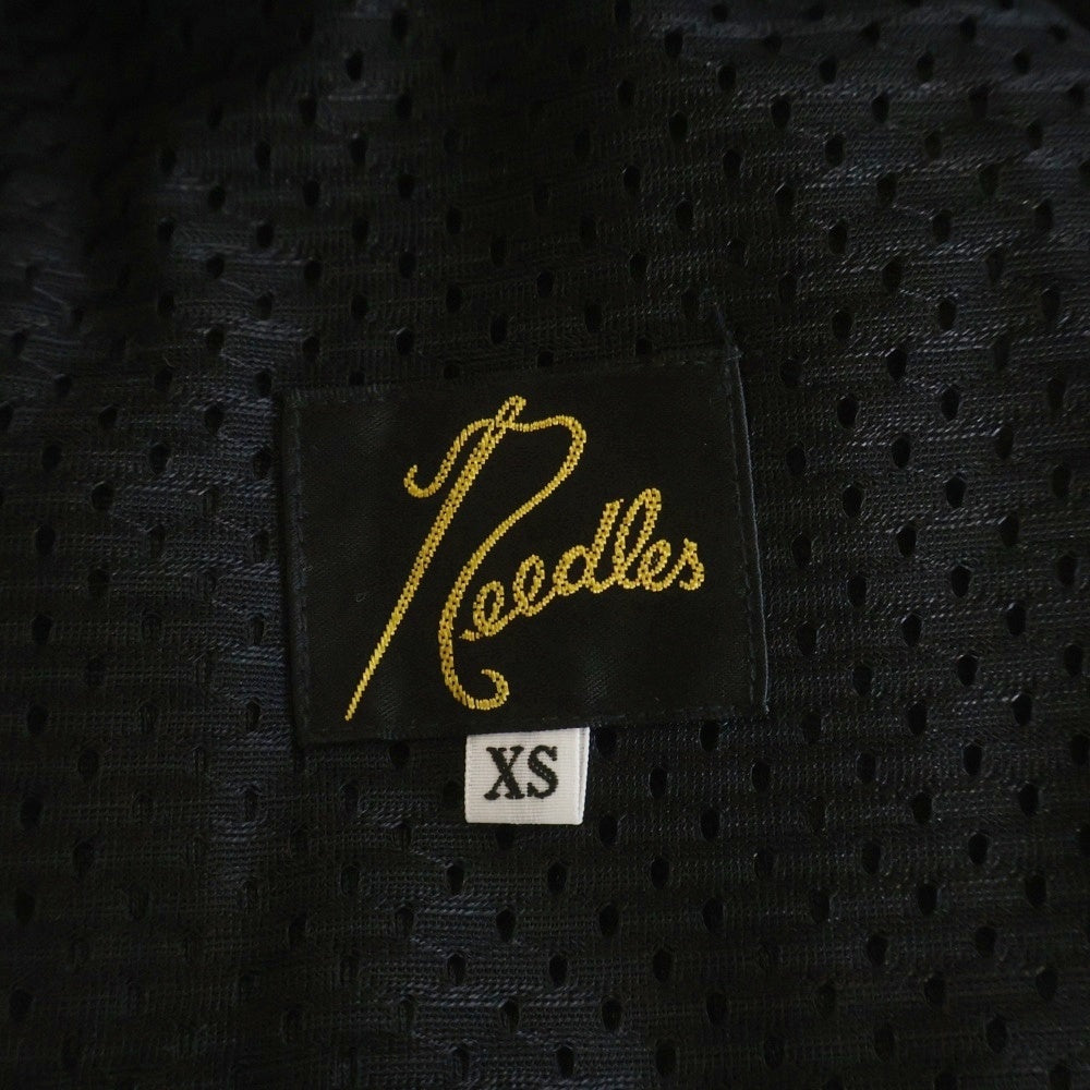 Needles(ニードルス) 23AW Narrow Track Pant Poly Smooth ロゴ刺繍 ナロー トラックパンツ ネイビー/パープル NS247