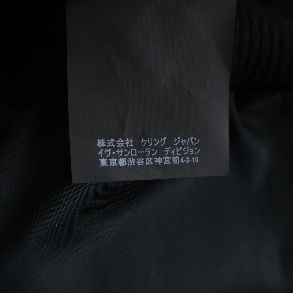 SAINT LAURENT PARIS(サンローランパリ) 18SS Panther Teddy Jacket パンサー テディジャケット 袖グラデーション 515184 Y637S ブラック