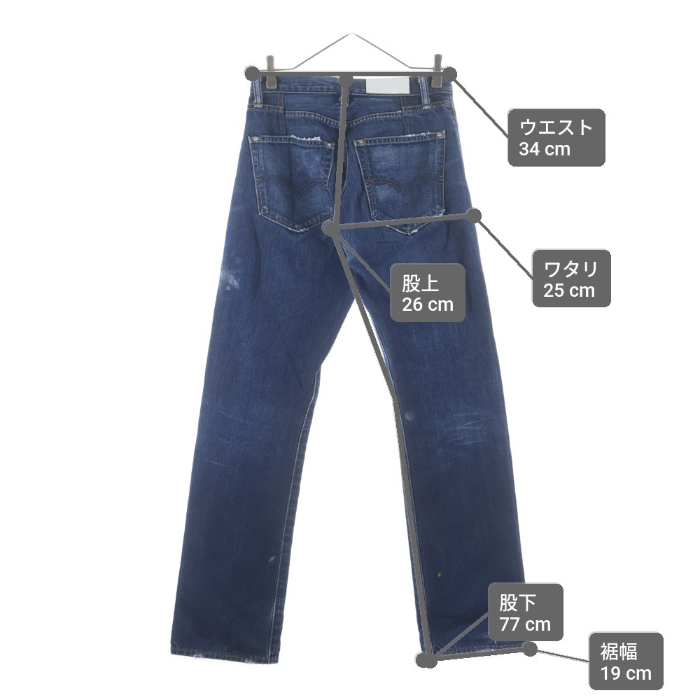 Levi's(リーバイス) 25SS RE/DONE 90S JEAN ダメージ加工 テーパードデニムパンツ 1137NJ インディゴ レディース
