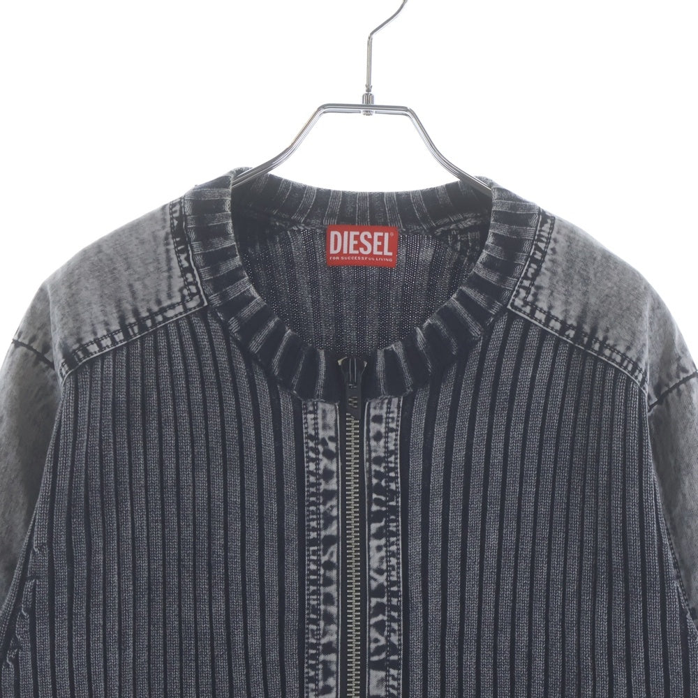 DIESEL(ディーゼル) 25SS K-MATTY ケーマッティ ジップアップ 長袖セーター A17464 0QMAN グレー