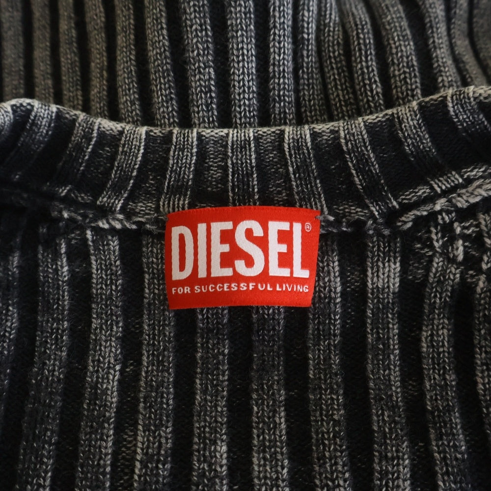 DIESEL(ディーゼル) 25SS K-MATTY ケーマッティ ジップアップ 長袖セーター A17464 0QMAN グレー