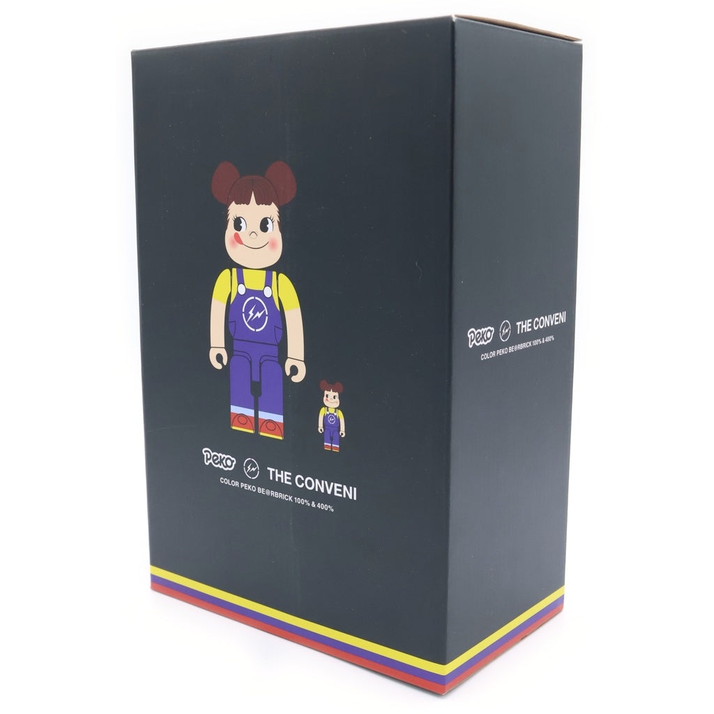 MEDICOM TOY(メディコムトイ) BE@RBRICK MILKY THE CON VENI BLACK PEKO ベアブリック ペコちゃん 100%&400%