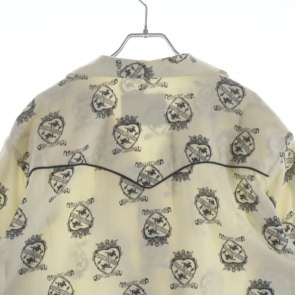 The Letters(ザレターズ) 24SS WESTERN PAJAMA SHIRT CROWN HARTS COW BOY FLANNEL COTTON スナップ ウエスタン LSBD-S0004C パジャマシャツ ベージュ