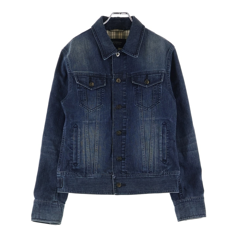 BURBERRY BLACK LABEL(バーバリー ブラックレーベル) 裏地ノヴァチェックデニムジャケット BMP18-217-28 インディゴ